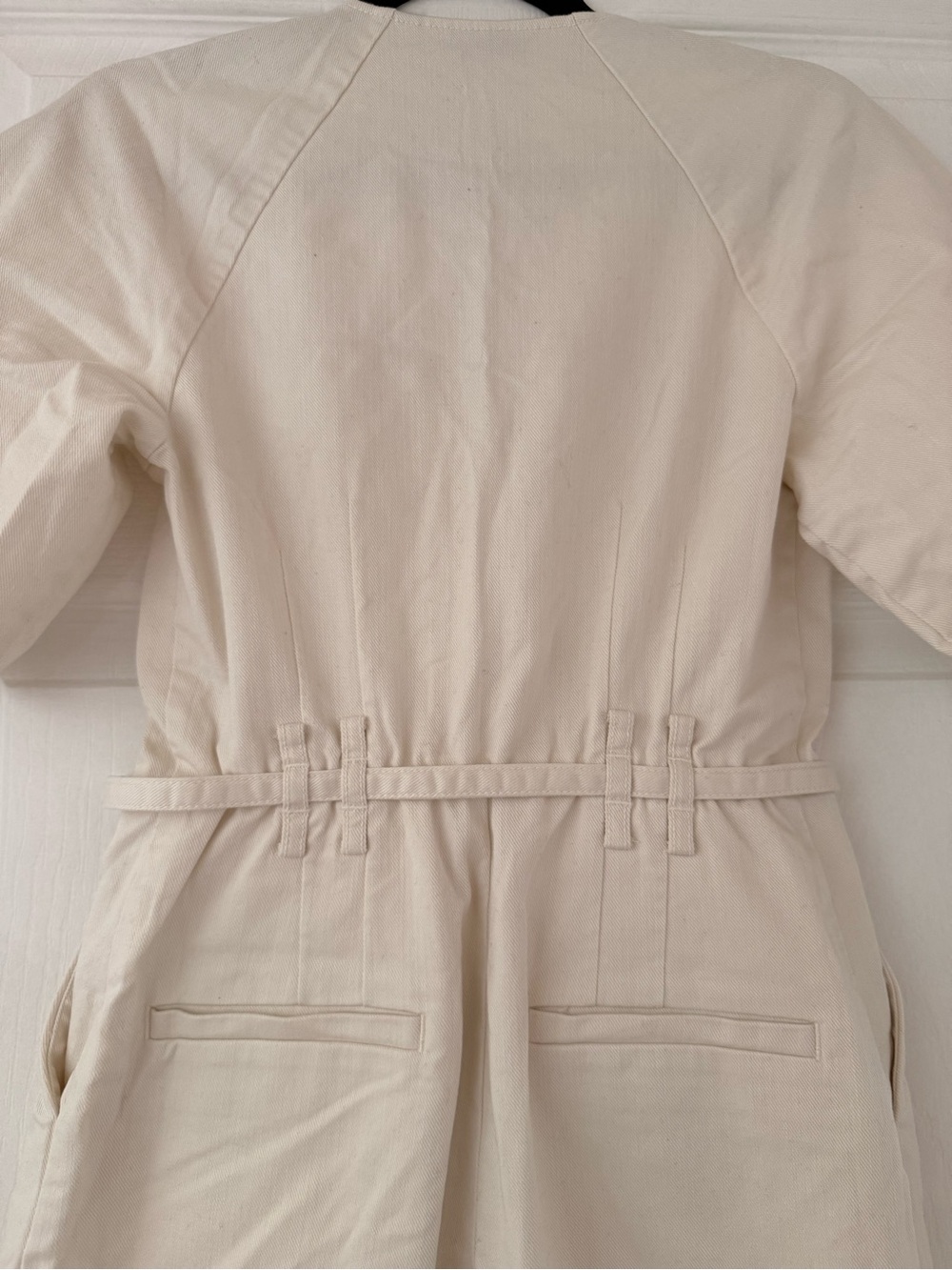 NEW! & Other Stories - Belted Zip Front Jumpsuit - Size 4 - Off White - Picture 4 of 4